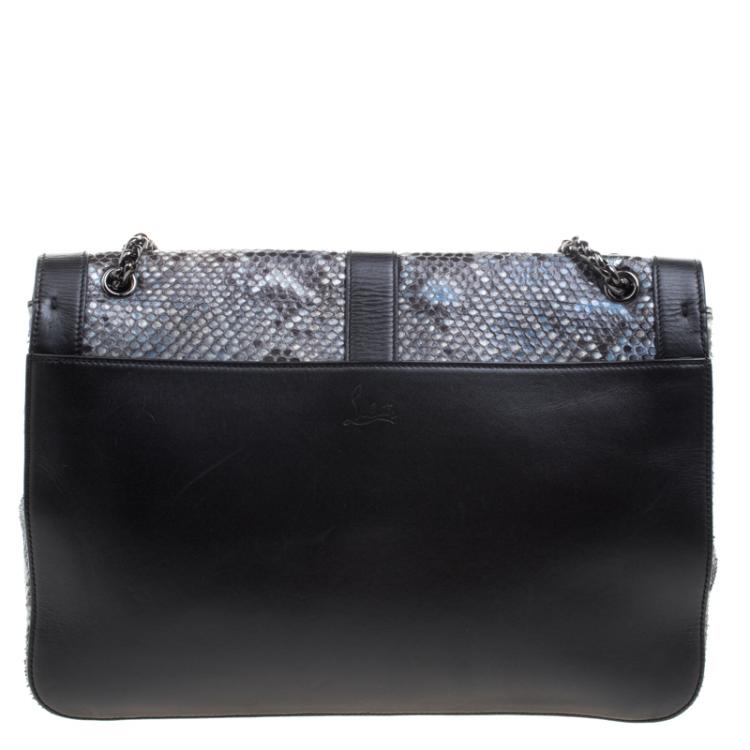 Pre Owned Christian Louboutin Metallic Python Sweet Charity Shoulder Bag