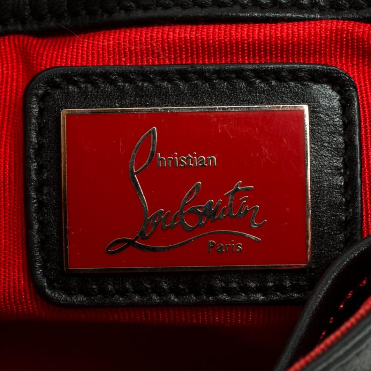 مملوكة مسبقًا Christian Louboutin Black Leather Mini Spiked Sweet Charity Shoulder Bag