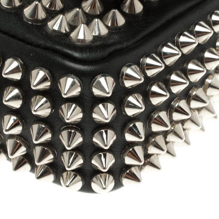 مملوكة مسبقًا Christian Louboutin Black Leather Mini Spiked Sweet Charity Shoulder Bag