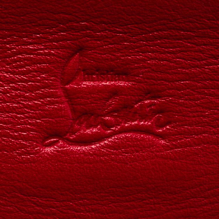 Pre Owned Christian Louboutin Grey Leather Sweet Charity Continental Wallet 