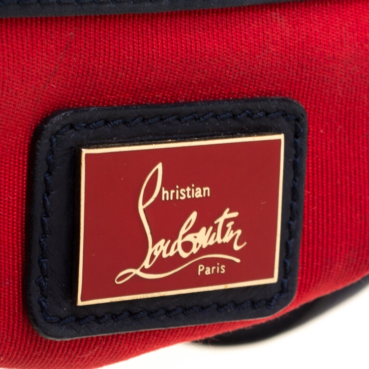 Pre Owned Christian Louboutin Blue Leather Sweet Charity Bag
