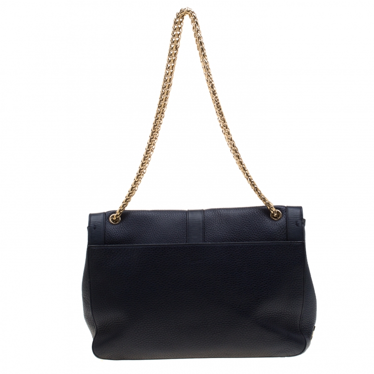 Pre Owned Christian Louboutin Blue Leather Sweet Charity Bag