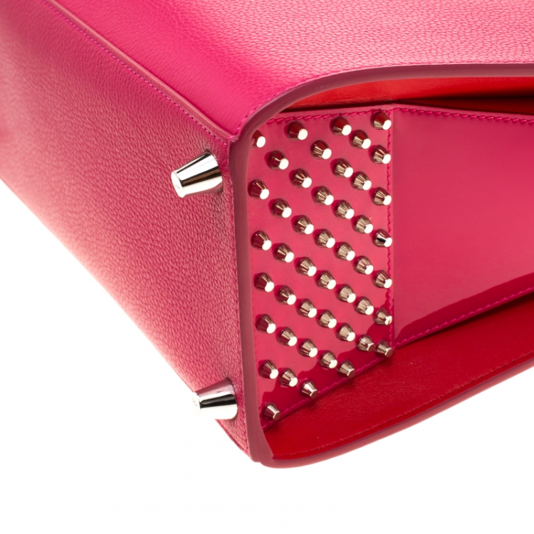 Pre Owned Christian Louboutin Pink Leather Paloma Tote