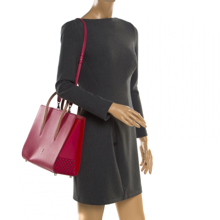 Pre Owned Christian Louboutin Pink Leather Paloma Tote