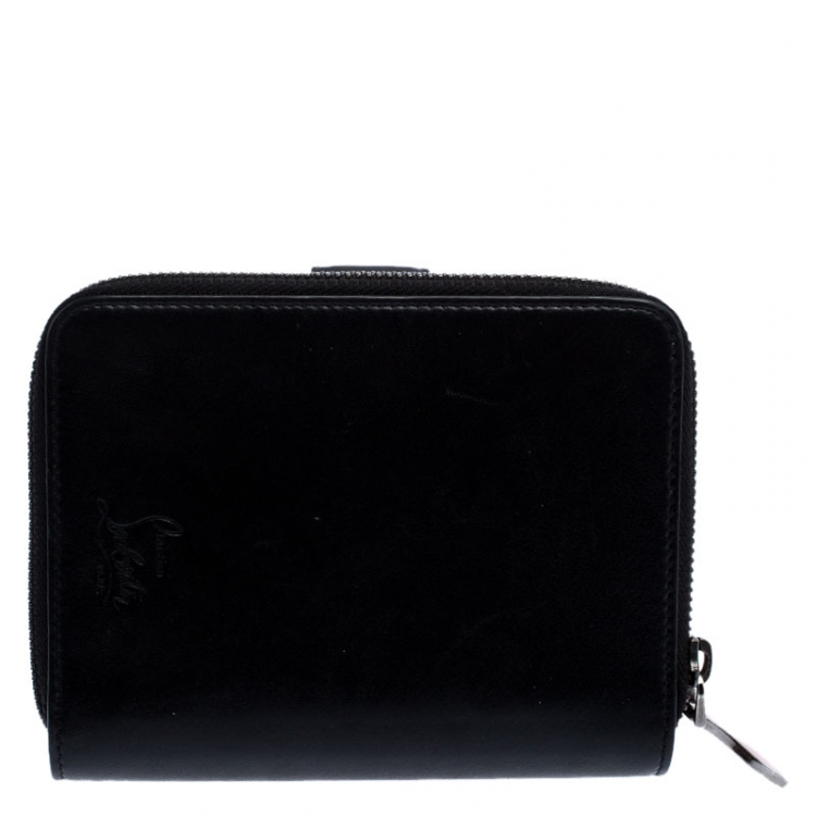 مملوكة مسبقًا Christian Louboutin Black Spike Panettone Flap Wallet