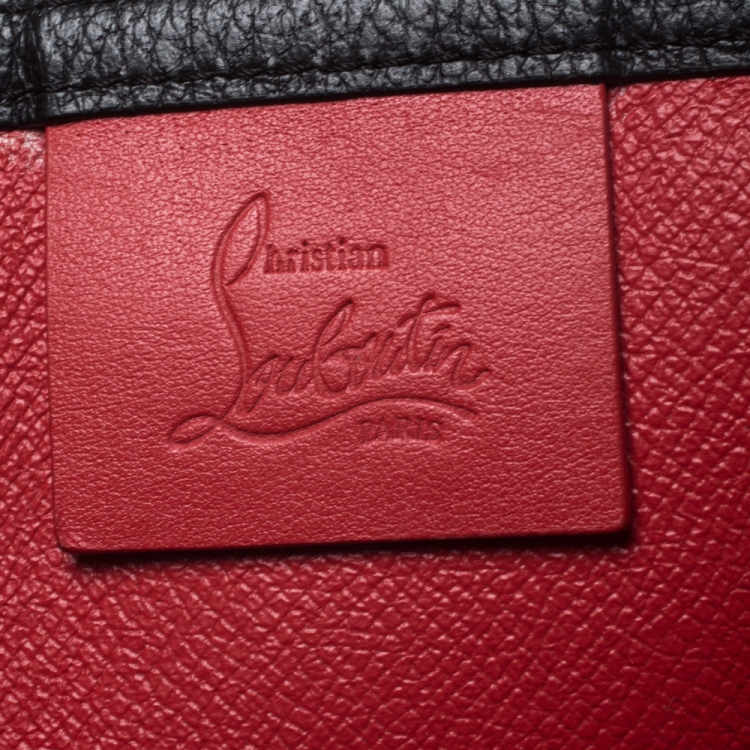 Pre Owned Christian Louboutin Black Leather Cabata Tote