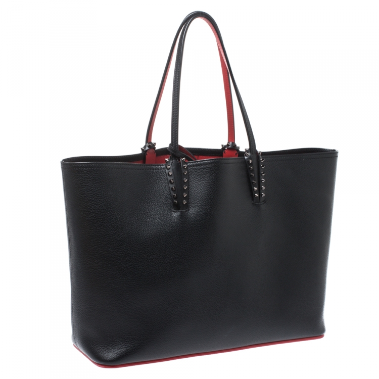 Pre Owned Christian Louboutin Black Leather Cabata Tote