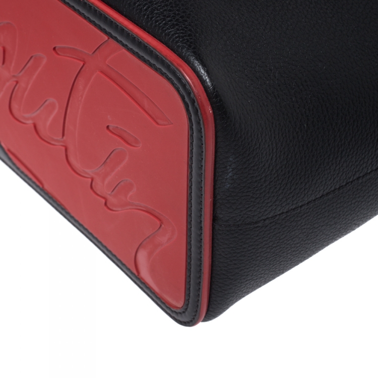 Pre Owned Christian Louboutin Black Leather Cabata Tote