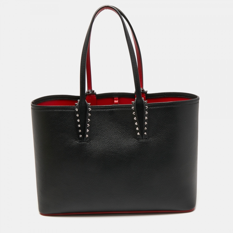 Pre Owned Christian Louboutin Black Leather Cabata Tote