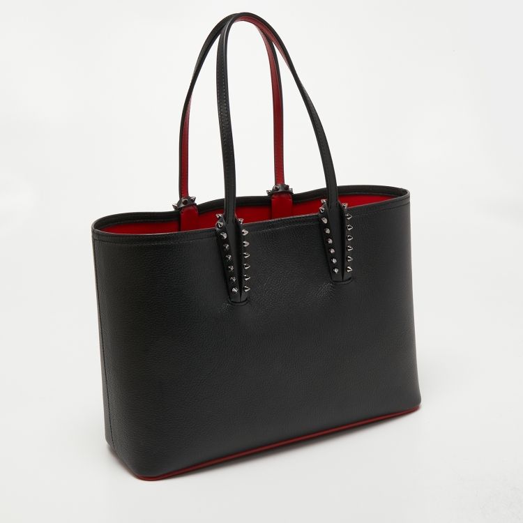 Pre Owned Christian Louboutin Black Leather Cabata Tote