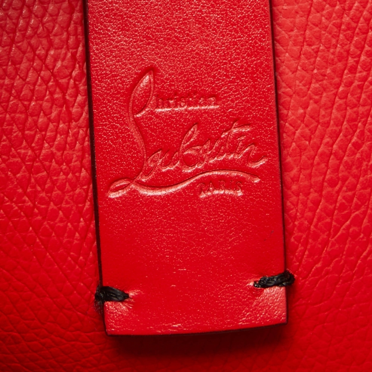 Pre Owned Christian Louboutin Black Leather Small Cabata Tote