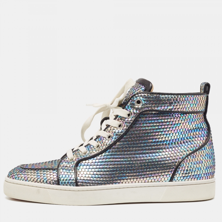 Pre Owned Christian Louboutin Multicolor Leather Rantus Orlato Sneakers Size 40.5