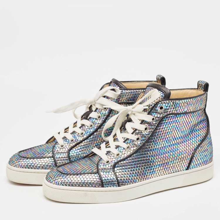 Pre Owned Christian Louboutin Multicolor Leather Rantus Orlato Sneakers Size 40.5