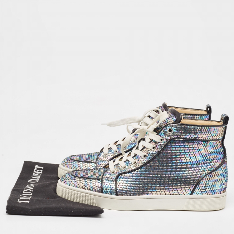 Pre Owned Christian Louboutin Multicolor Leather Rantus Orlato Sneakers Size 40.5