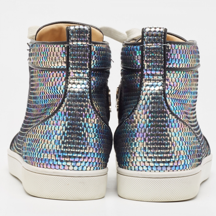 Pre Owned Christian Louboutin Multicolor Leather Rantus Orlato Sneakers Size 40.5