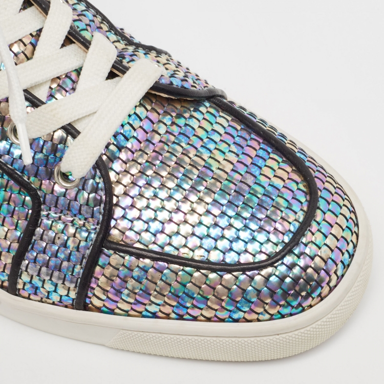 Pre Owned Christian Louboutin Multicolor Leather Rantus Orlato Sneakers Size 40.5