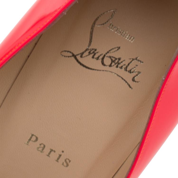 Pre Owned Christian Louboutin Neon Pink Leather Pigalle Pointed Toe  Pumps Size 40