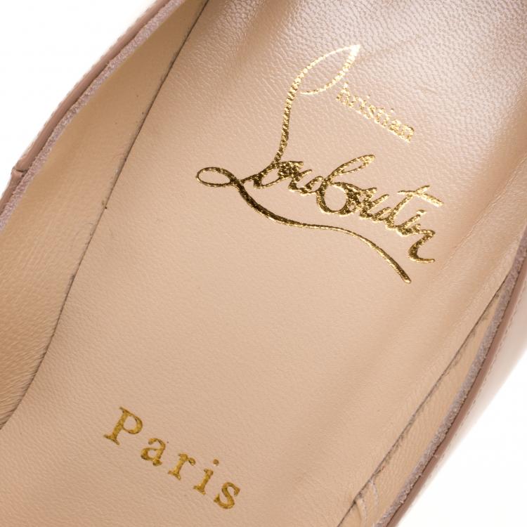 مملوكة مسبقًا Christian Louboutin Beige Patent So Kate Pumps Size 37