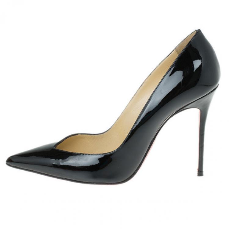 Christian Louboutin Black Patent Completa Pointed Pumps Size 37 Christian |