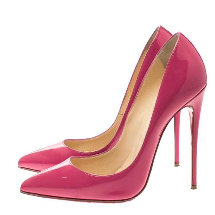 مملوكة مسبقًا Christian Louboutin Pink Patent Leather So Kate Pumps Size 38
