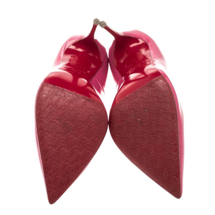مملوكة مسبقًا Christian Louboutin Pink Patent Leather So Kate Pumps Size 38