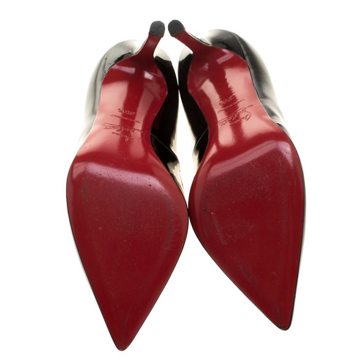 مملوكة مسبقًا Christian Louboutin Black Patent Leather So Kate Pumps Size 35.5