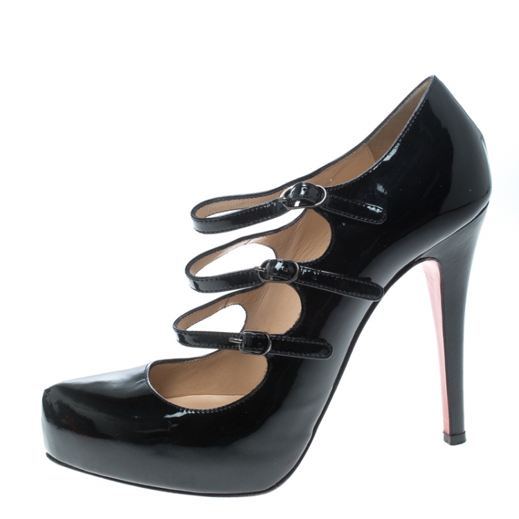 Patent leather heels Christian Louboutin Black size 36.5 EU in Patent  leather - 26163525