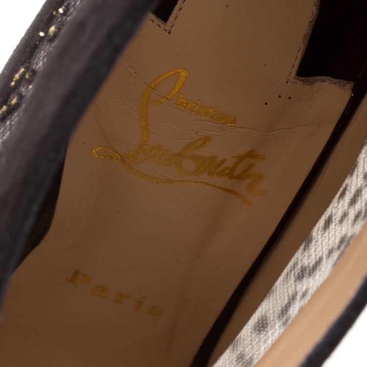 Pre Owned Christian Louboutin Black Suede And Tulle Papilloboot Pointed Toe Ankle Boots Size 38.5