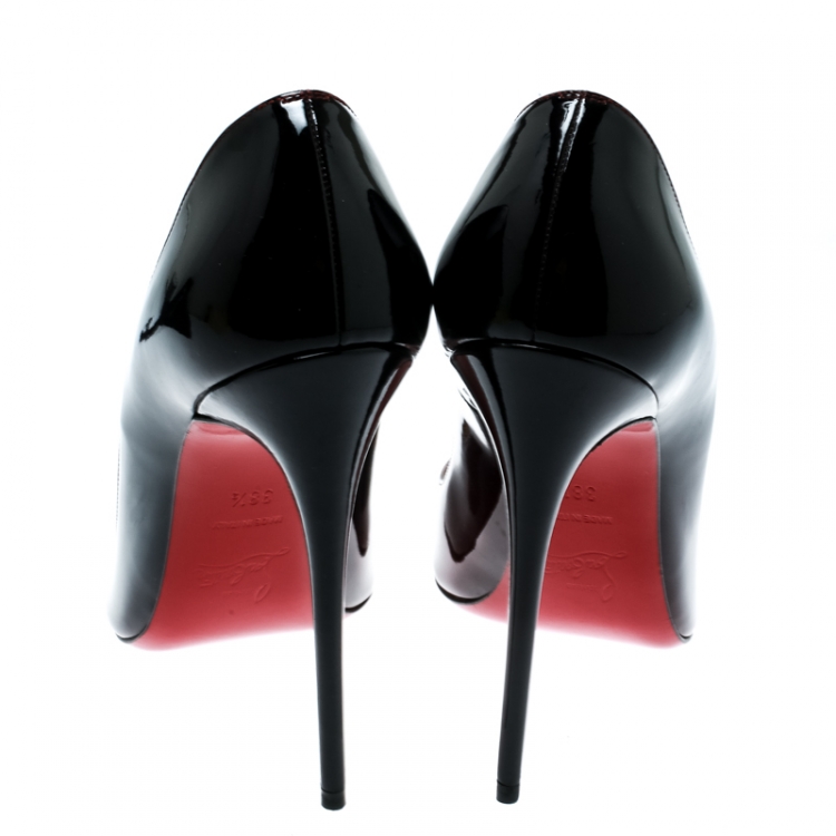 Pre Owned Christian Louboutin Two Tone Patent Leather So Kate Pointed Toe Pumps Size 38.5