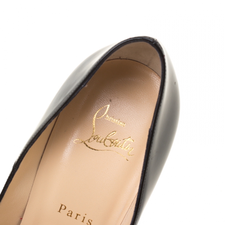 Pre Owned Christian Louboutin Black Patent Leather So Kate Pointed Toe Pumps Size 40