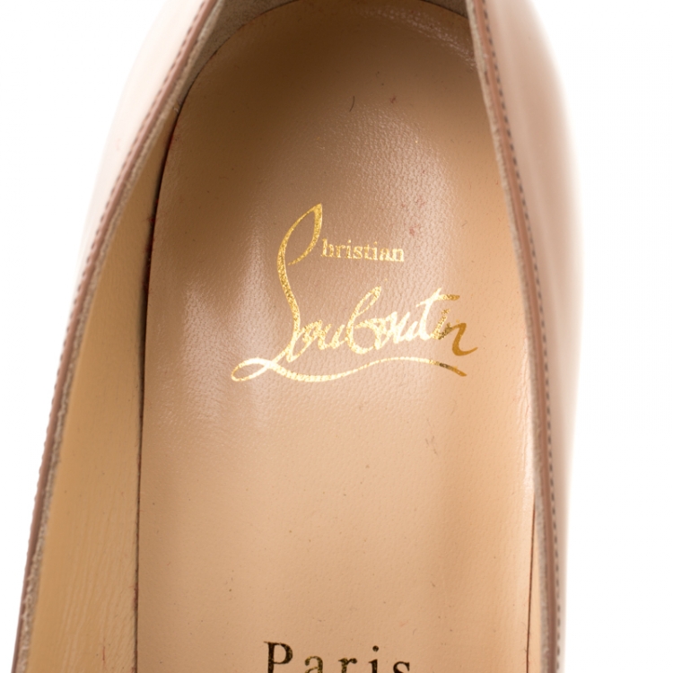 Pre Owned Christian Louboutin Two Tone Patent Leather So Kate Pointed Toe Pumps Size 39