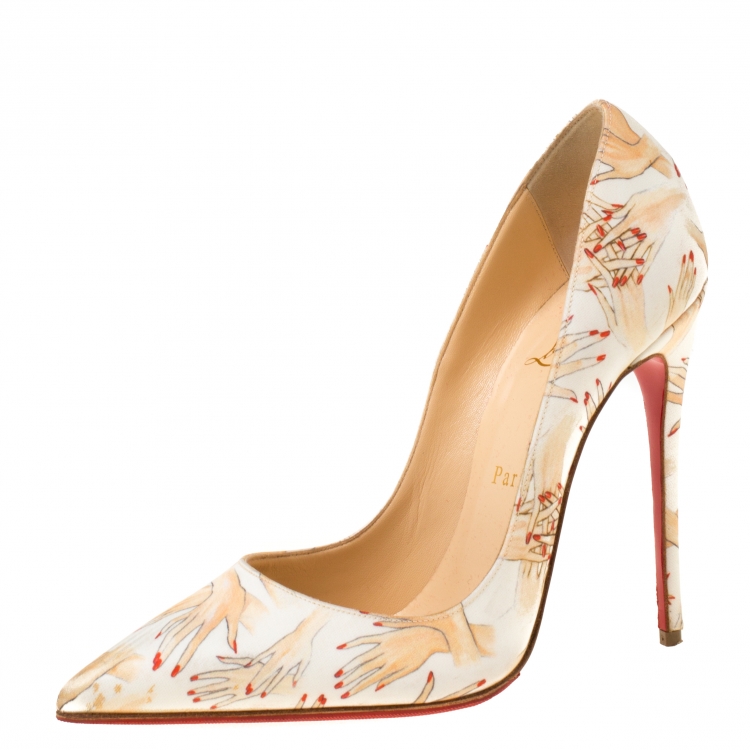 christian louboutin camel pumps