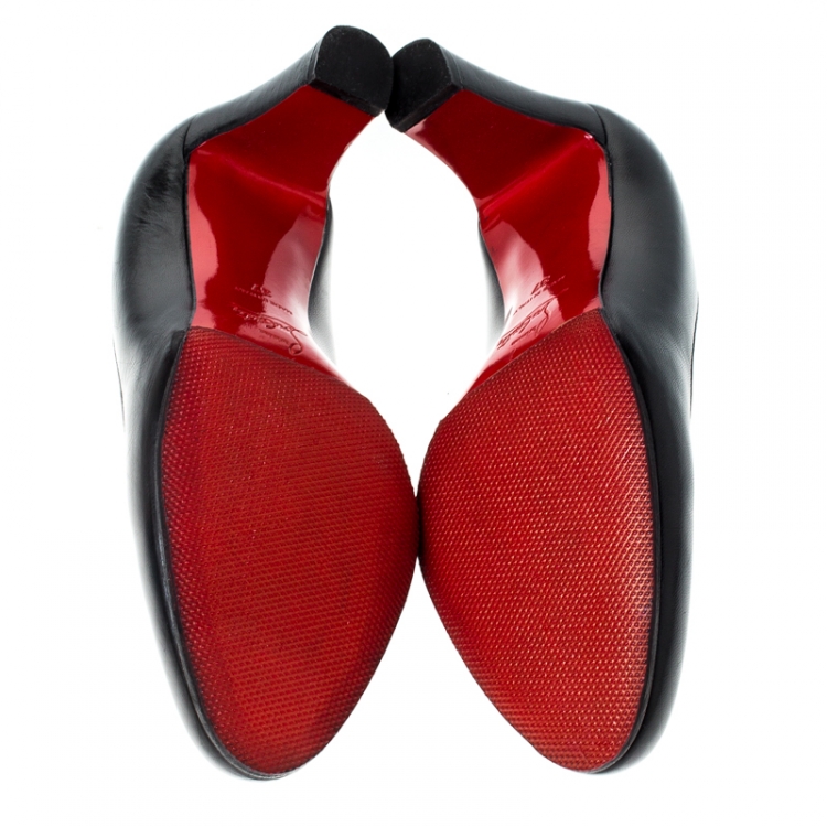 مملوكة مسبقًا Christian Louboutin Black Leather Mistica Pumps Size 37