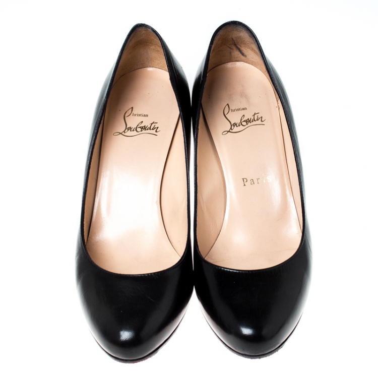 مملوكة مسبقًا Christian Louboutin Black Leather Mistica Pumps Size 37