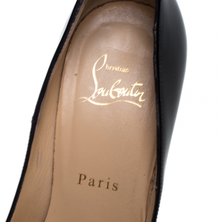مملوكة مسبقًا Christian Louboutin Black Patent Leather So Kate Pointed Toe Pumps Size 38