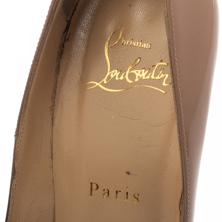Pre Owned Christian Louboutin Two Tone Patent Leather Ombre So Kate Pumps Size 38.5