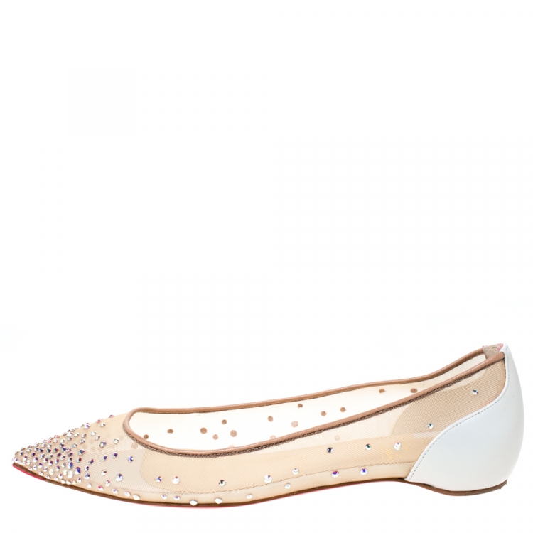 Follies Strass Embellished Mesh Pumps in Pink - Christian