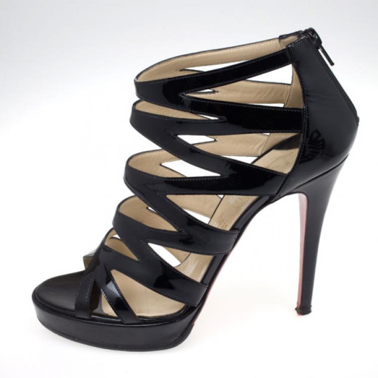 Patent leather heels Christian Louboutin Black size 39 EU in Patent leather  - 35278460