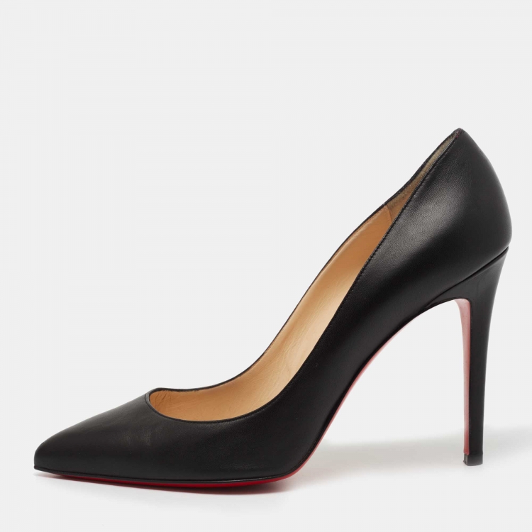 Pre Owned Christian Louboutin Black Leather Pigalle Pumps Size 41.5 