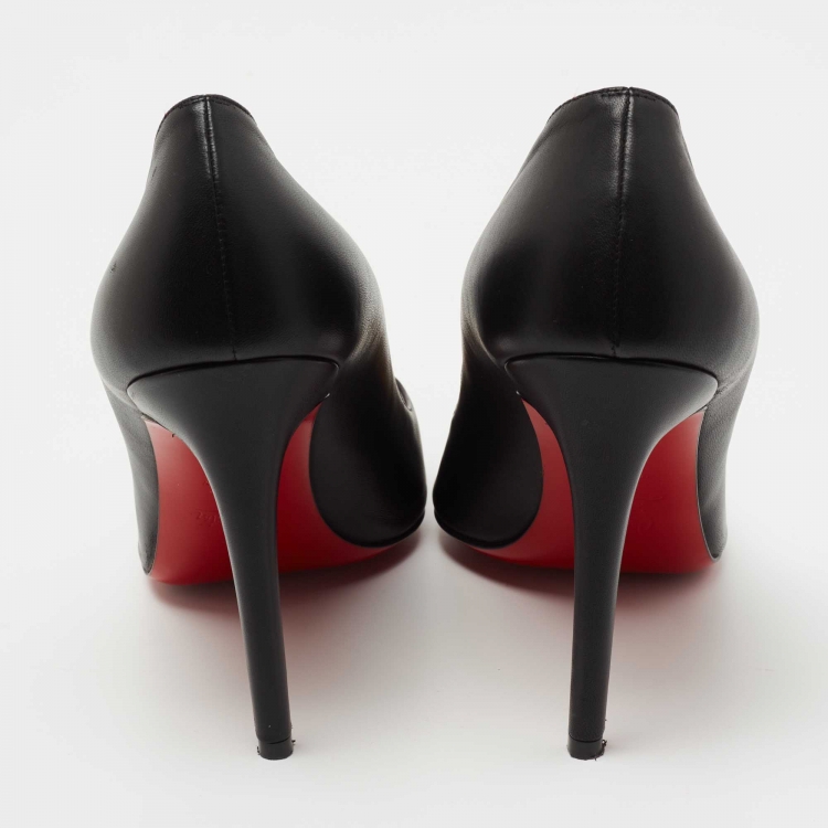 Pre Owned Christian Louboutin Black Leather Pigalle Pumps Size 41.5 