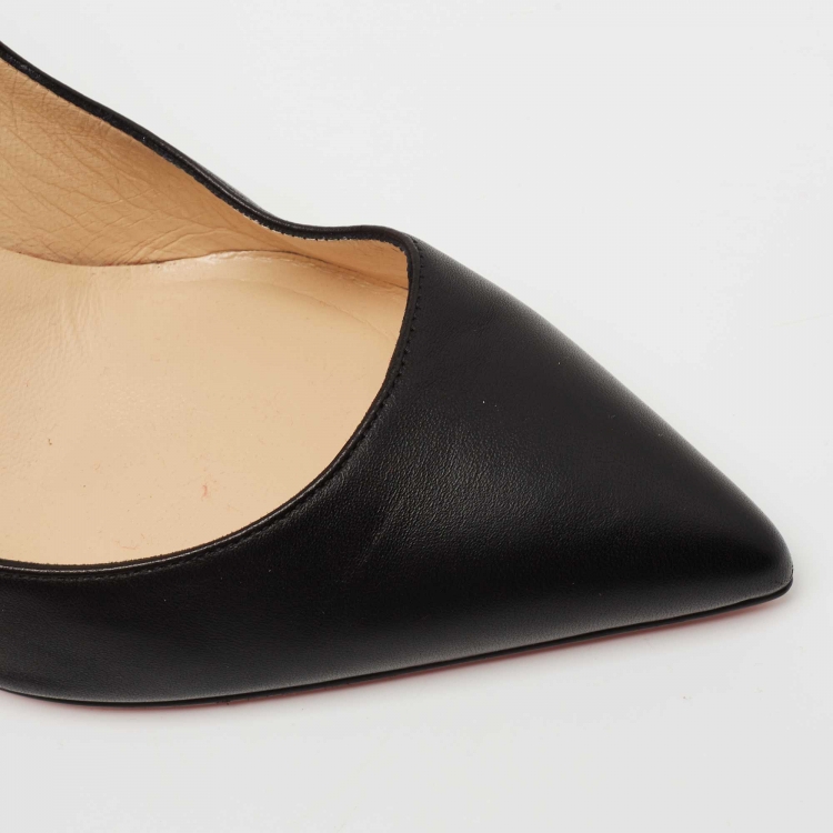 Pre Owned Christian Louboutin Black Leather Pigalle Pumps Size 41.5 