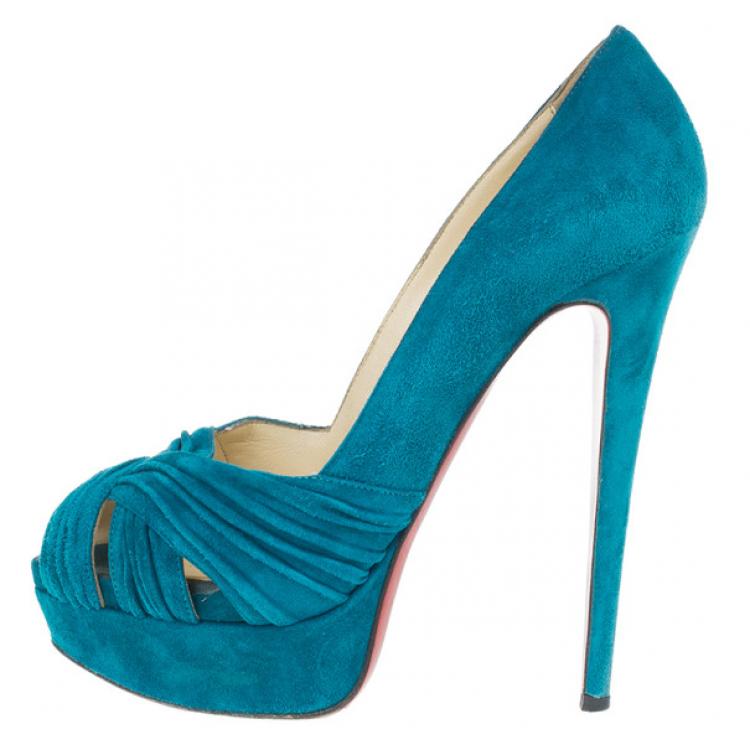 Turquoise louboutins best sale