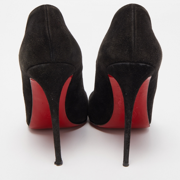 Pre Owned Christian Louboutin Black Suede So Kate Pumps Size 41