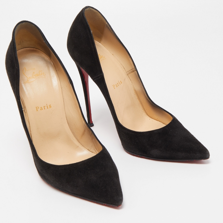 Pre Owned Christian Louboutin Black Suede So Kate Pumps Size 41