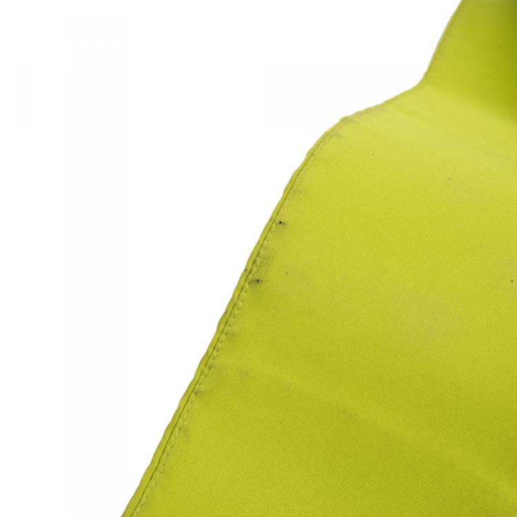Pre Owned Christian Siriano Lime Silk Drop-Waist Gown S