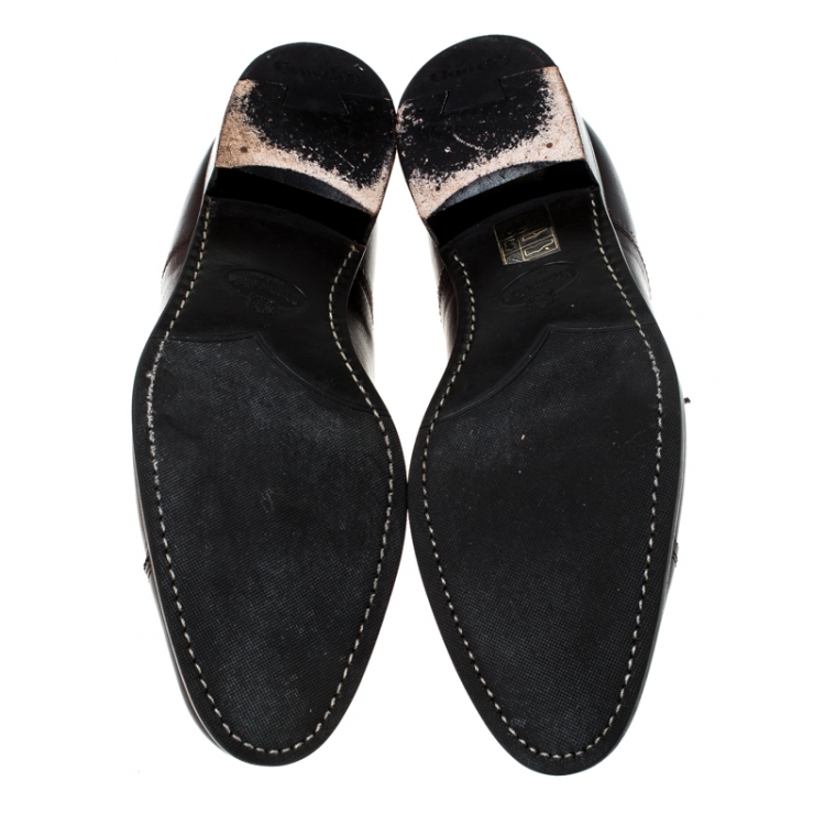 Pre Owned حذاء أوكسفورد تشورشيز تورونتو رباط علوي جلد بني مقاس 37