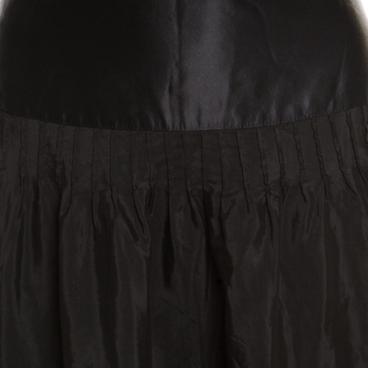 Pre Owned Class By Roberto Cavalli Black Embroidered Cutout Trim Detail Midi Skirt M