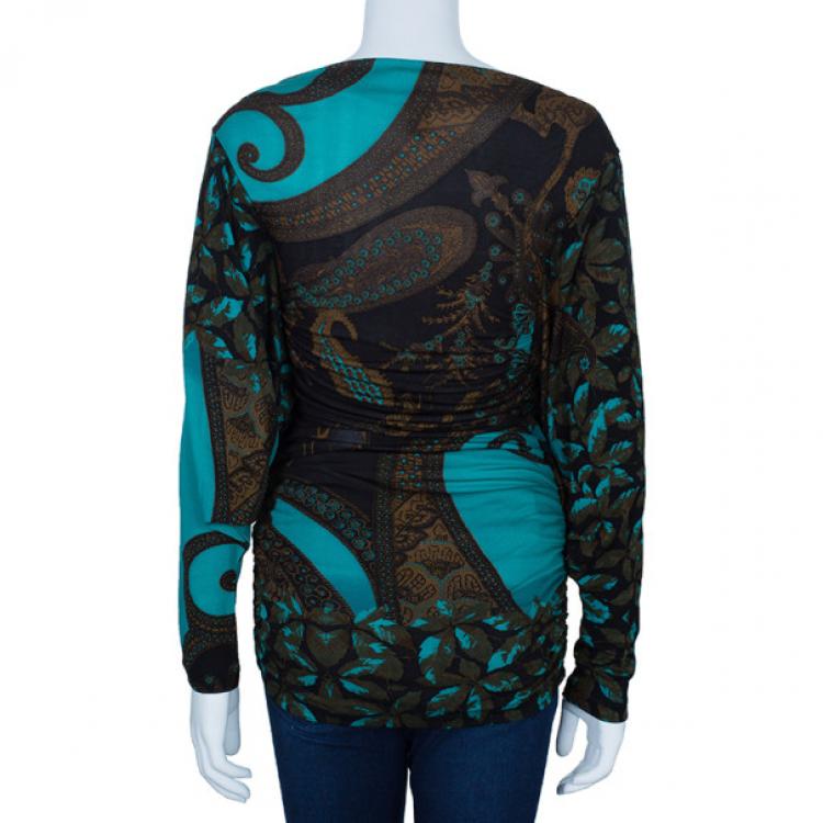 Pre Owned CLASS by Roberto Cavalli Paisley Print Top S