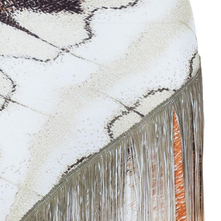 Pre Owned Class by Roberto Cavalli Printed Fringe Maxi Dress M