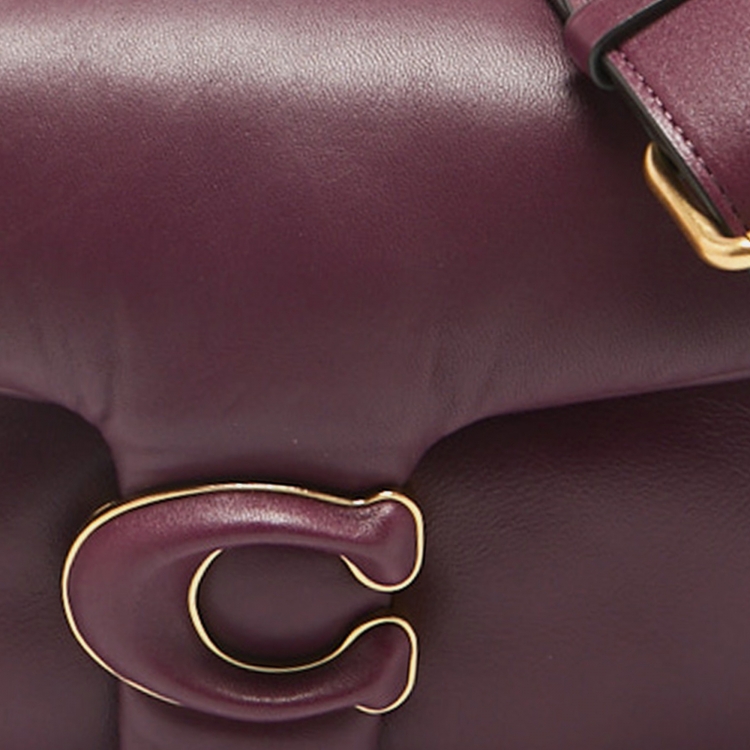 Pre Owned Coach Purple Leather Pillow Tabby 26 Shoulder Bag